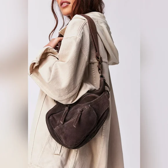 Free People Hudson Brown Sling Bag - Picture 2 of 8